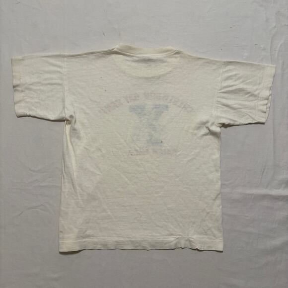 VTG 60's Champion Running Man Salem YMCA Water Print T-Shirt White S - Picture 4 of 4
